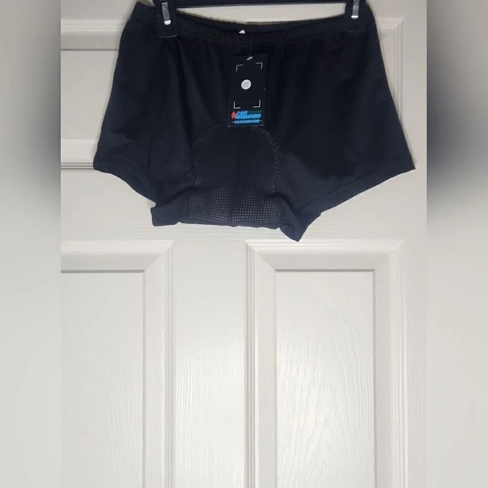 NWT ARSUXEO XL Black MESH CYCLING SHORTS - MEN'S